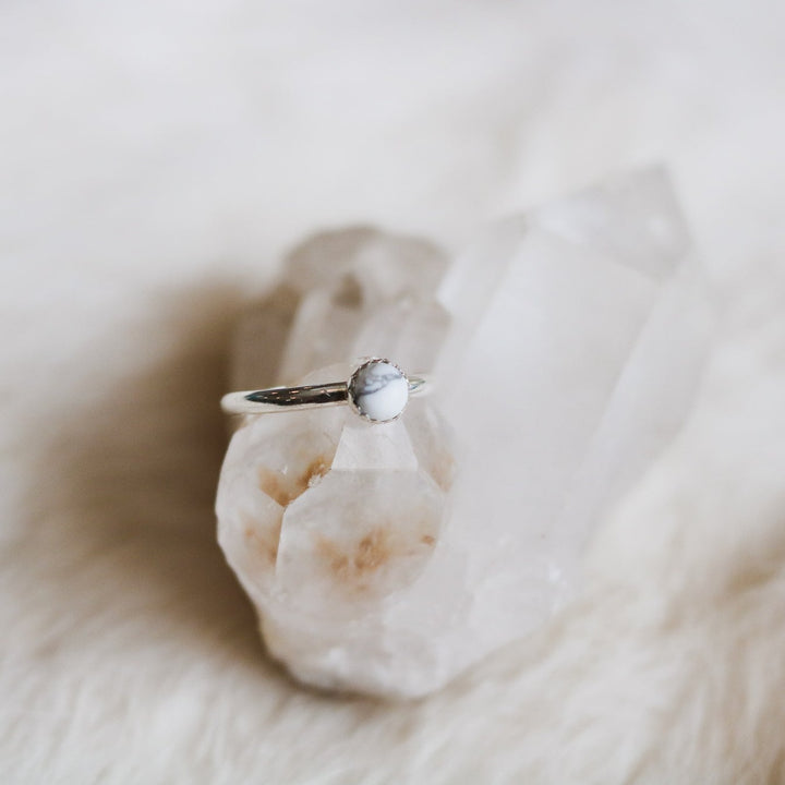 Sandia Stacking Ring in 'White Buffalo' // Made to Order