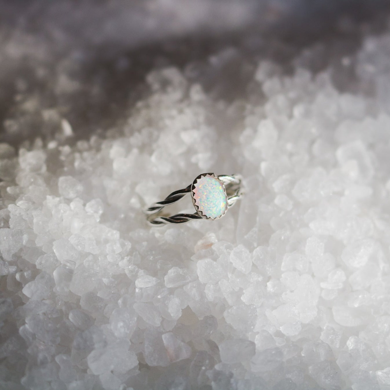 Helena Ring in White Opal // Made to Order
