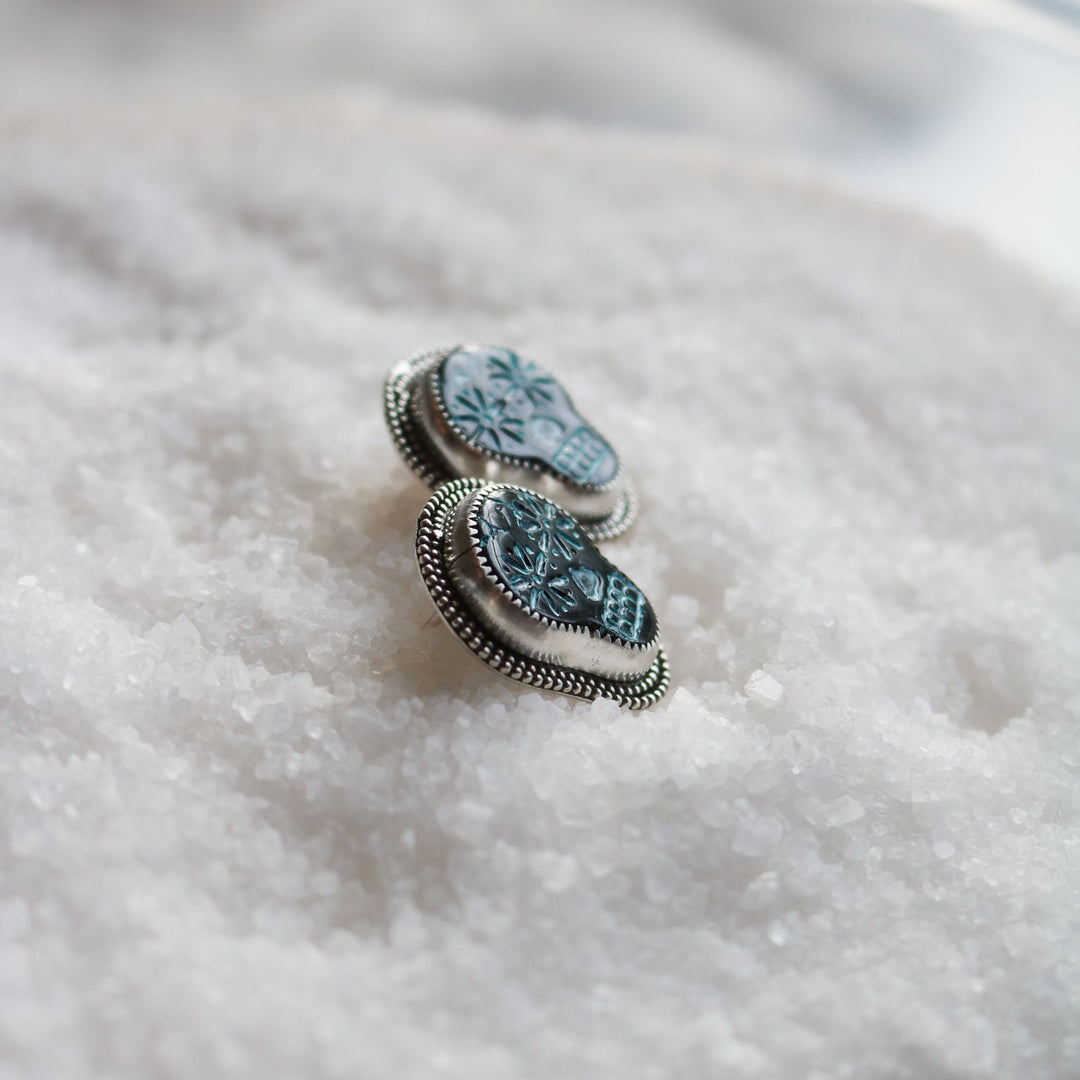Sugar Skull Studs // One of a Kind