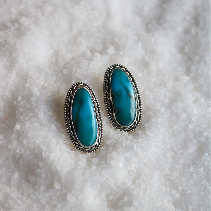 Double Trouble Turquoise Studs // One of a Kind