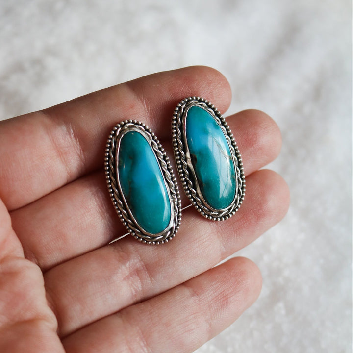 Double Trouble Turquoise Studs // One of a Kind