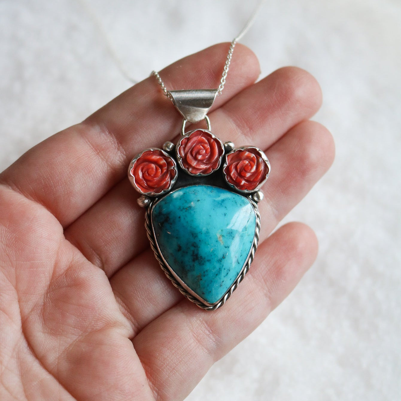 Prickly Rose Pendant // One of a Kind