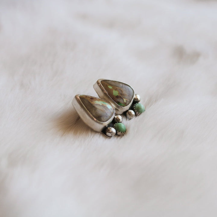 Royston Turquoise Stud Earrings // One of a Kind