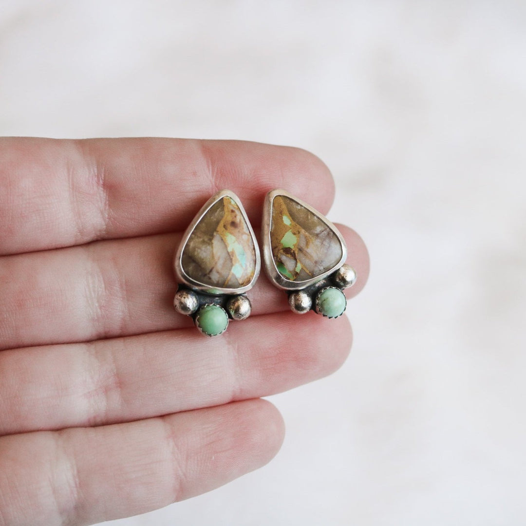 Royston Turquoise Stud Earrings // One of a Kind