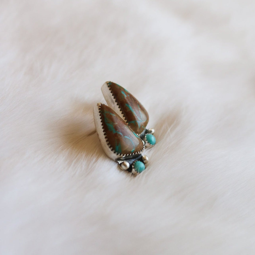 Royston Turquoise Stud Earrings // One of a Kind