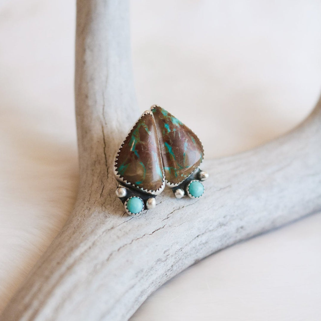 Royston Turquoise Stud Earrings // One of a Kind