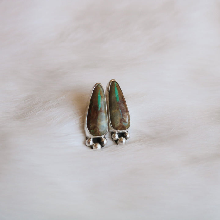 Royston Turquoise Stud Earrings // One of a Kind