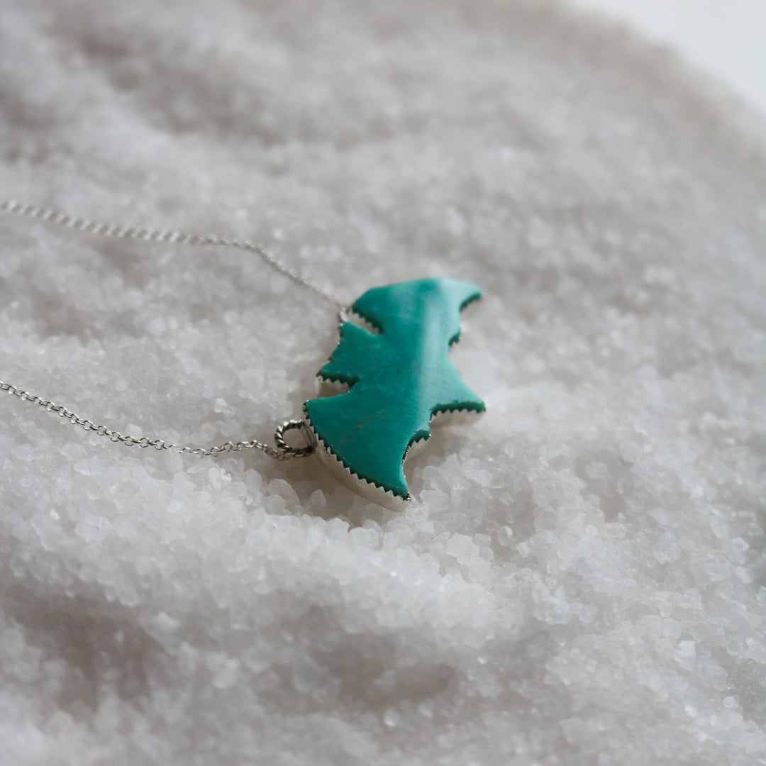 Turquoise Bat Necklace // One of a Kind