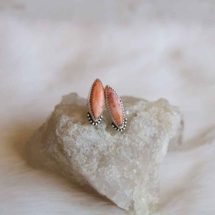 Maeve Stud Earrings in Spiny Oyster // One of a Kind