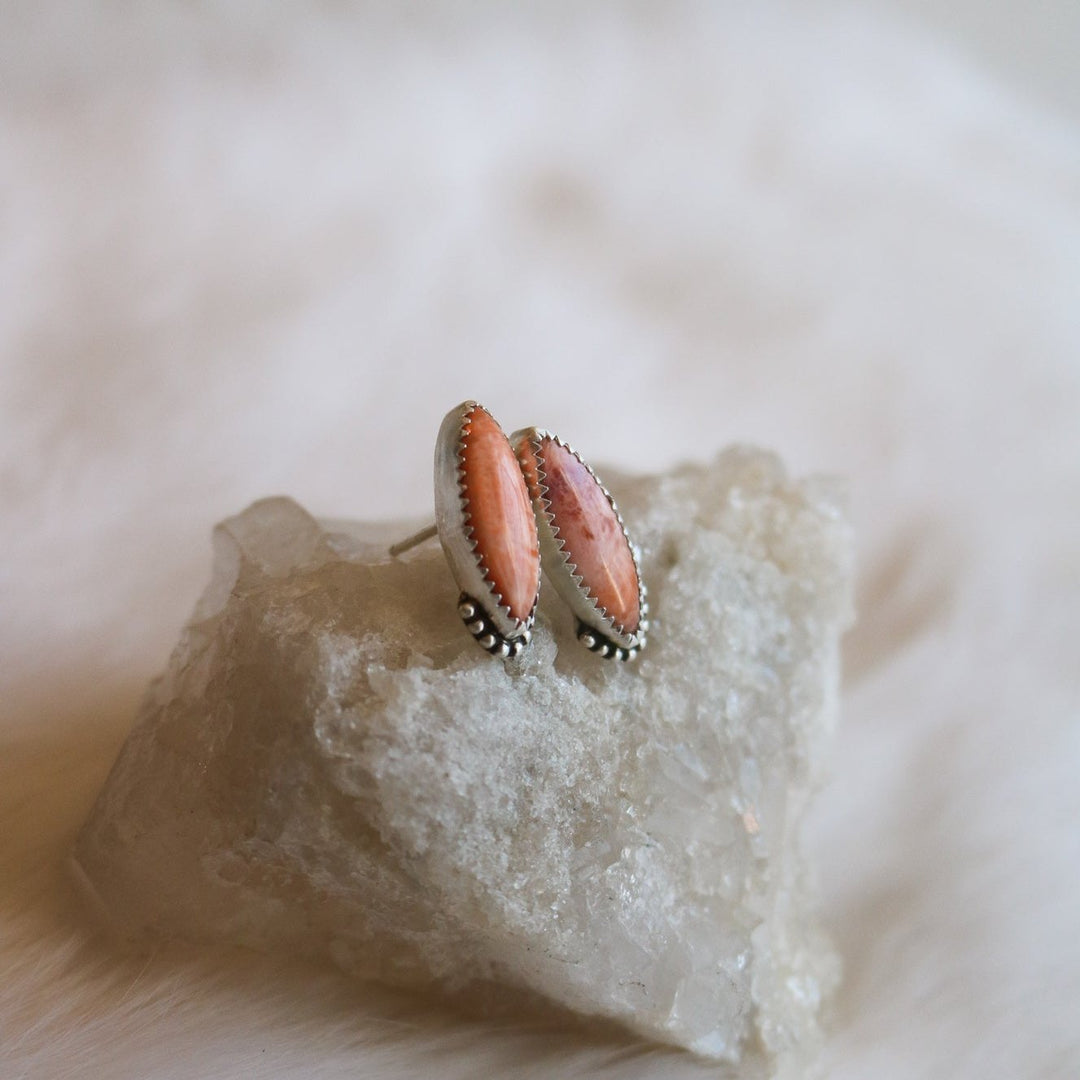 Maeve Stud Earrings in Spiny Oyster // One of a Kind