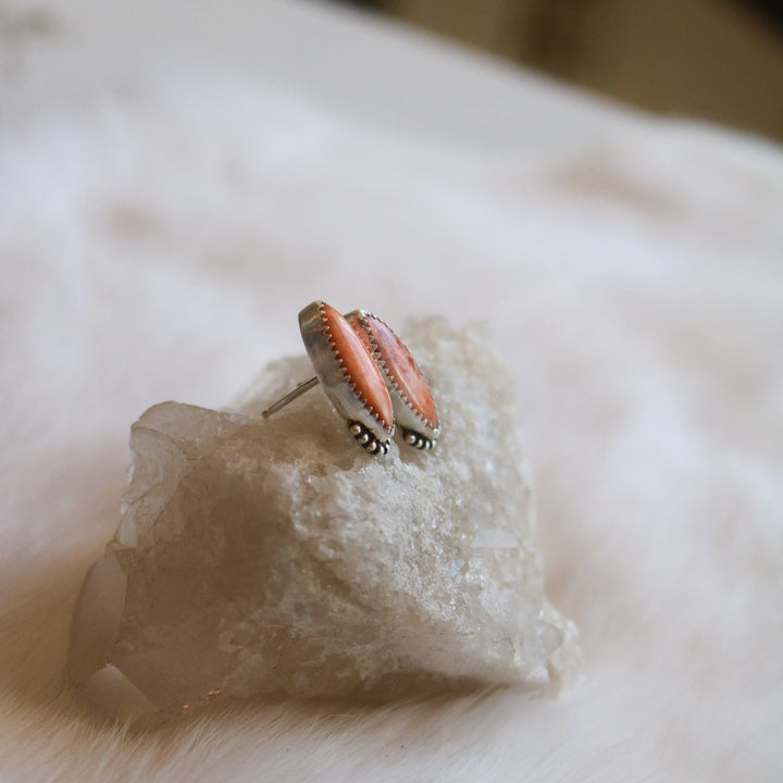 Maeve Stud Earrings in Spiny Oyster // One of a Kind