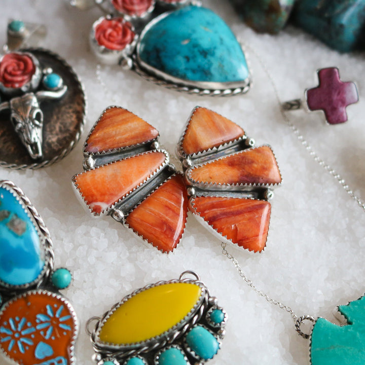 Spiny Oyster Cluster Studs // One of a Kind