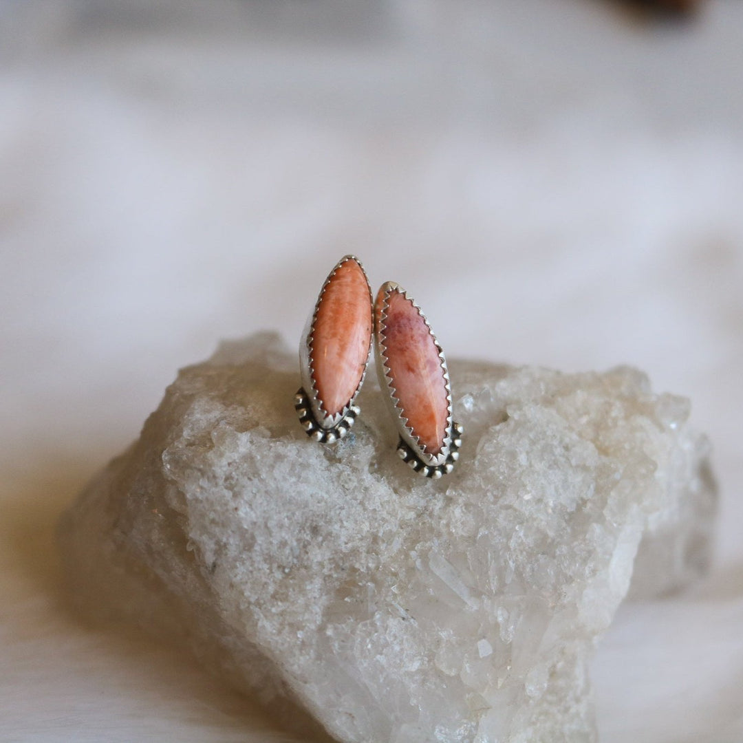 Maeve Stud Earrings in Spiny Oyster // One of a Kind