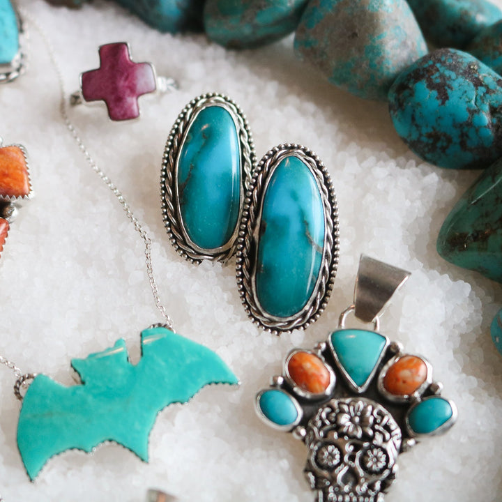 Double Trouble Turquoise Studs // One of a Kind