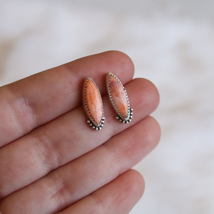 Maeve Stud Earrings in Spiny Oyster // One of a Kind