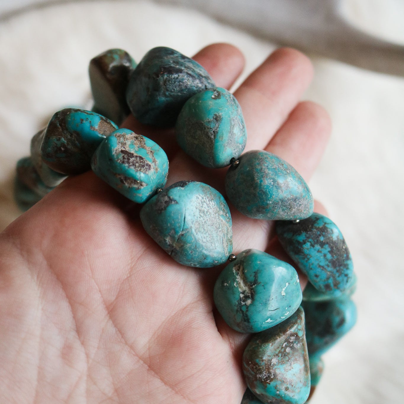 'Willow' Turquoise Beaded Statement Necklace // One of a Kind