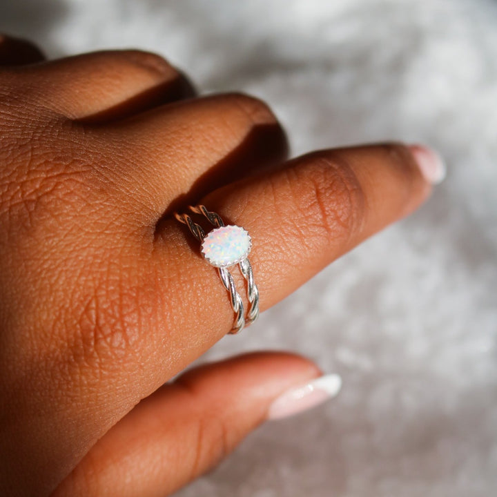 Helena Ring in White Opal // Made to Order