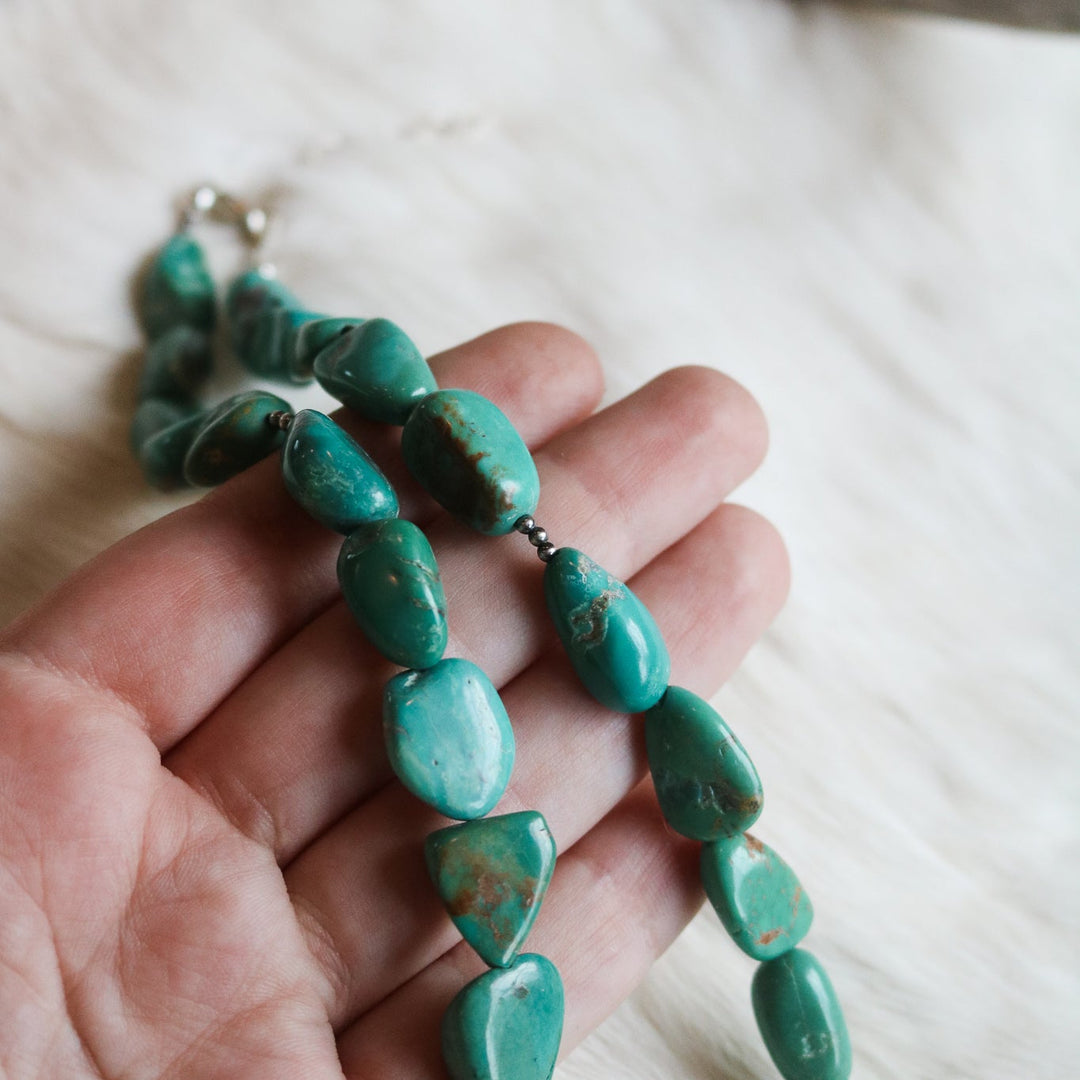 'Ava' Turquoise Beaded Statement Necklace // One of a Kind