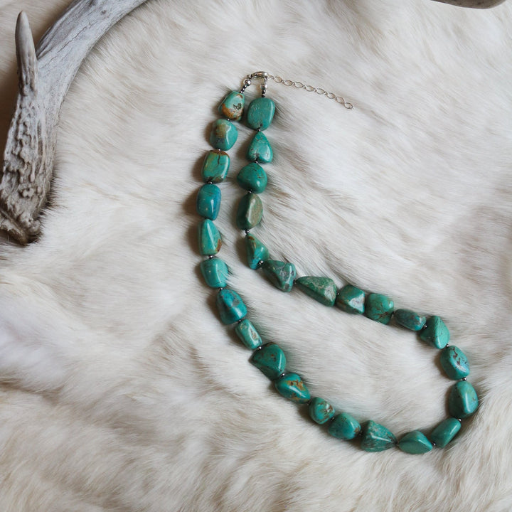 'Evelyn' Turquoise Beaded Statement Necklace // One of a Kind