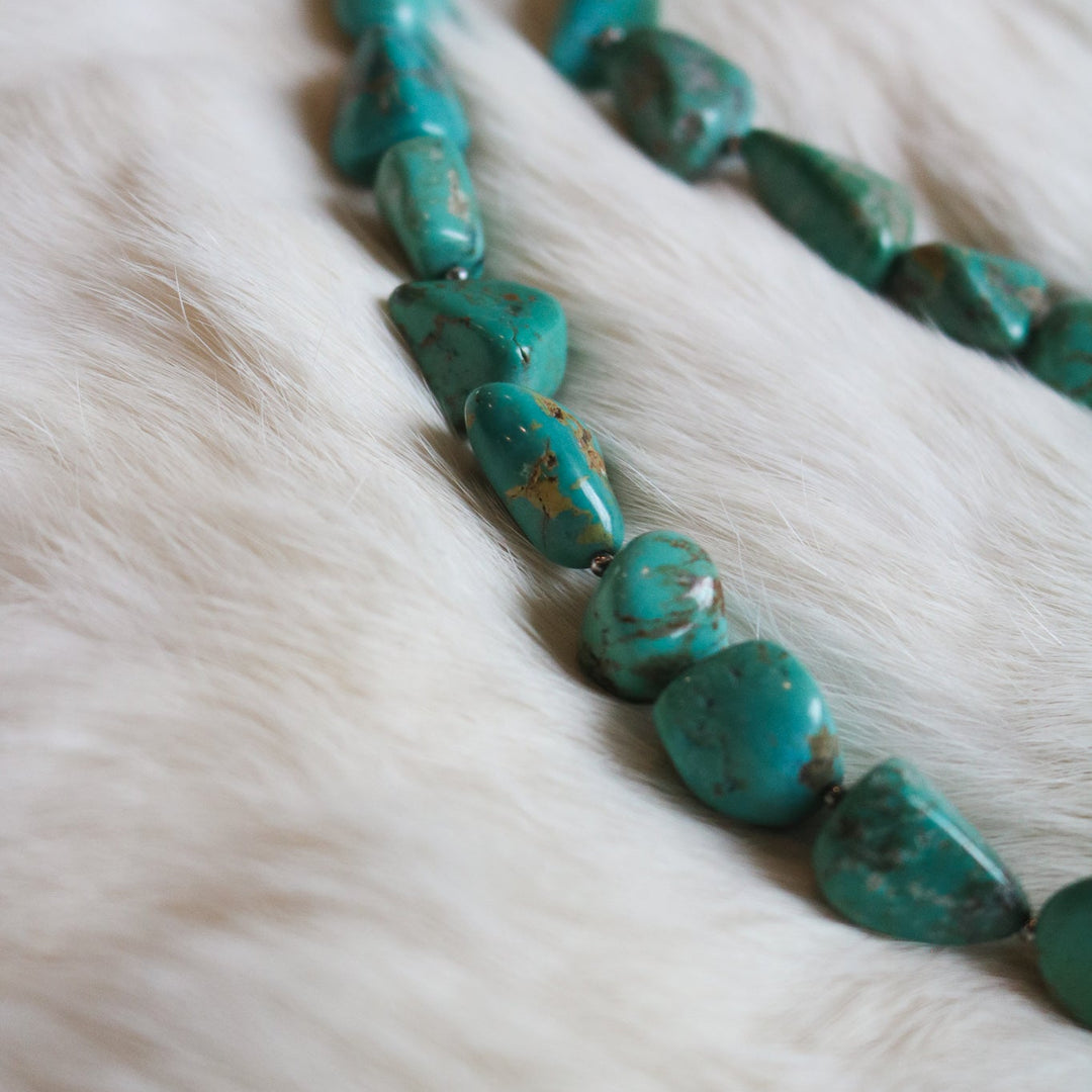 'Evelyn' Turquoise Beaded Statement Necklace // One of a Kind
