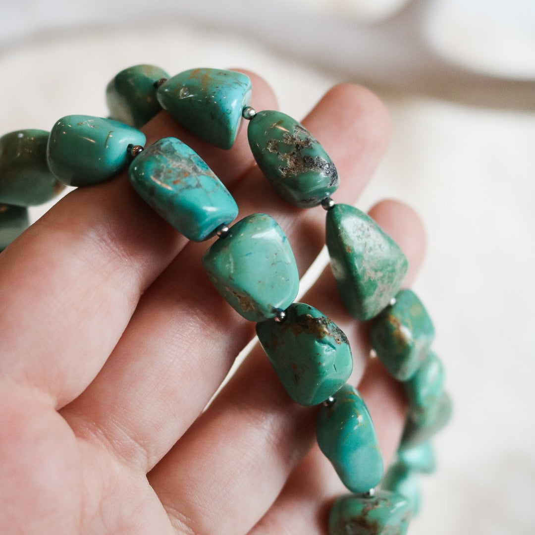 'Evelyn' Turquoise Beaded Statement Necklace // One of a Kind