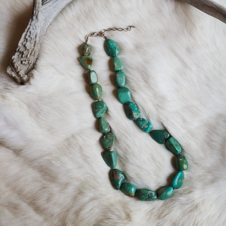'Maria' Turquoise Beaded Statement Necklace // One of a Kind