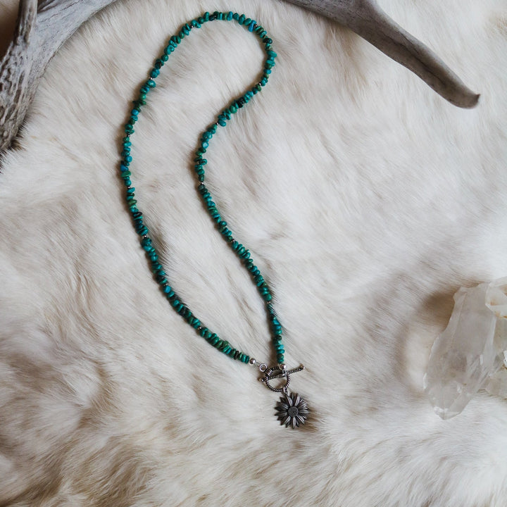 'Flora' Turquoise Beaded Toggle Necklace // One of a Kind