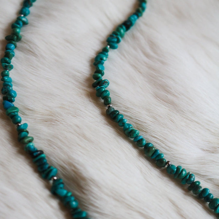 'Flora' Turquoise Beaded Toggle Necklace // One of a Kind