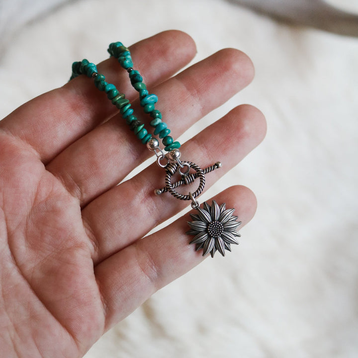 'Flora' Turquoise Beaded Toggle Necklace // One of a Kind