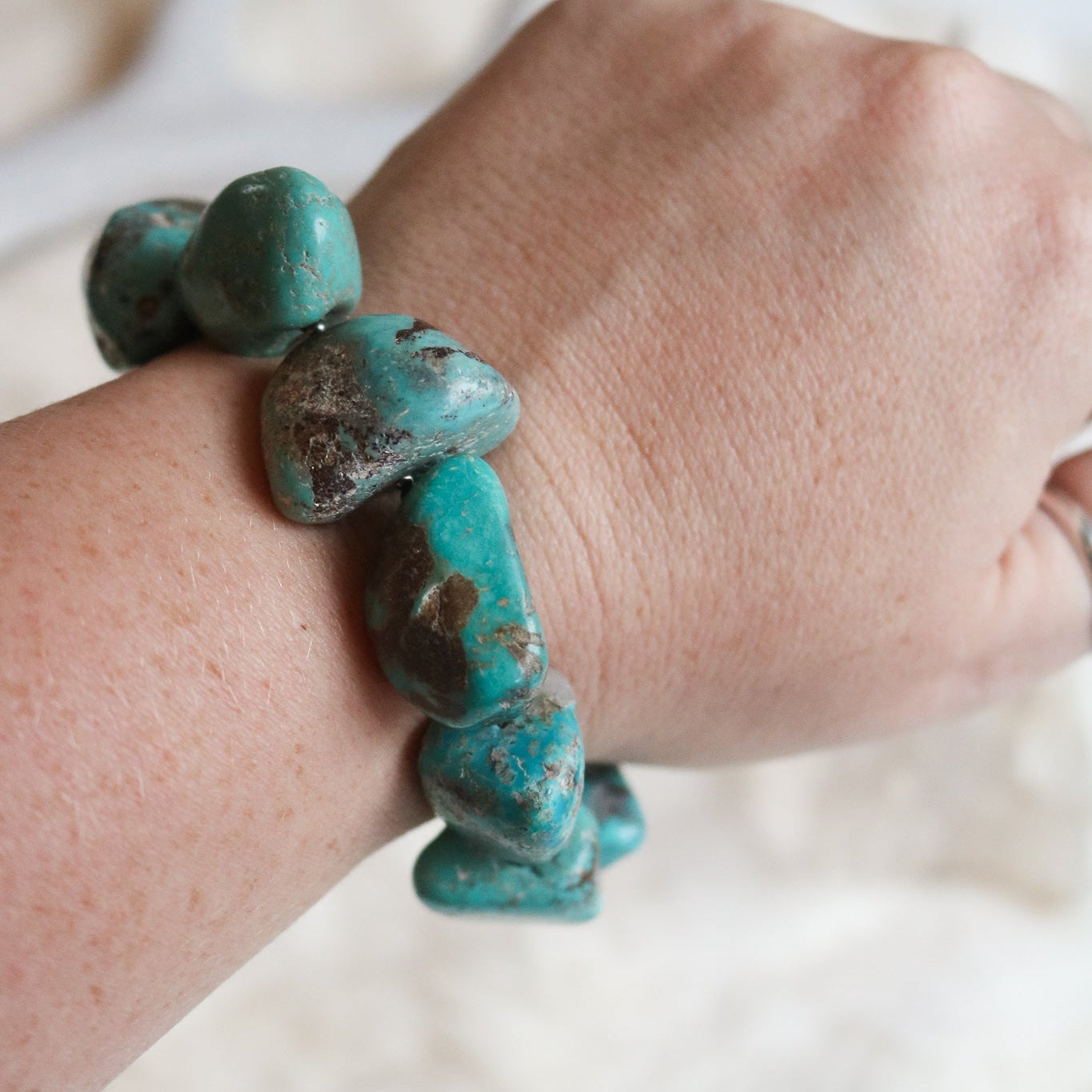 'Callie' Beaded Turquoise Bracelet // One of a Kind