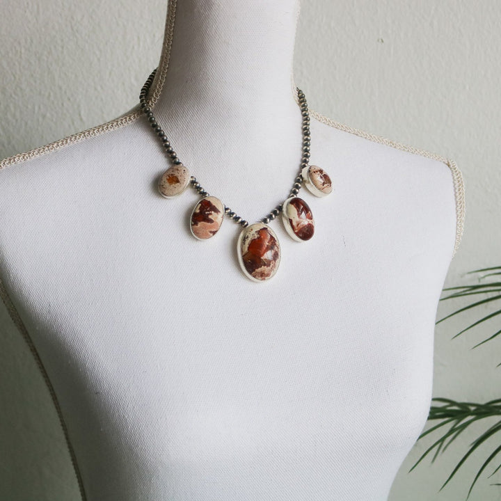 Cantera Opal + Navajo Pearl Statement Necklace