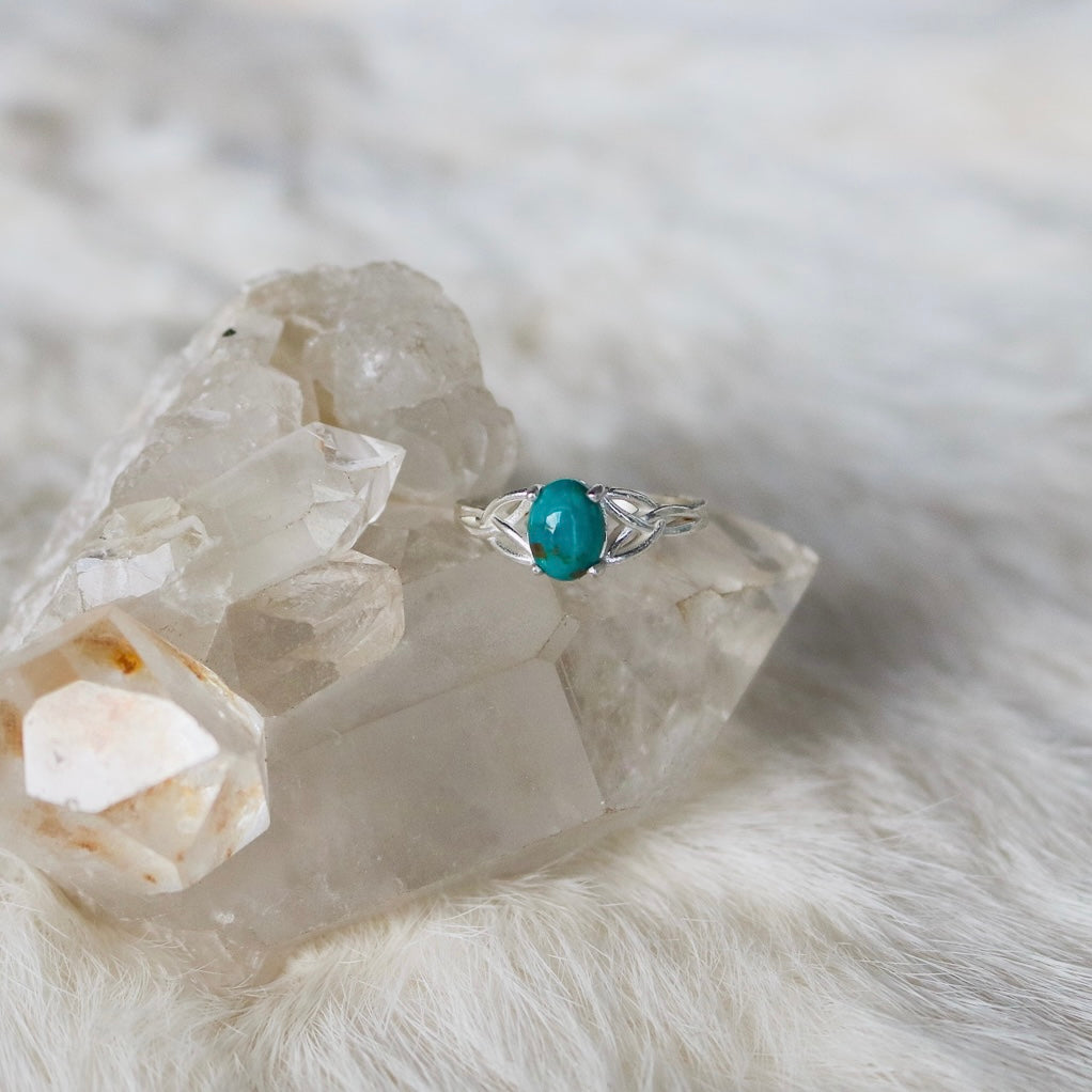 Celtic Knot Ring in Turquoise // Made to Order