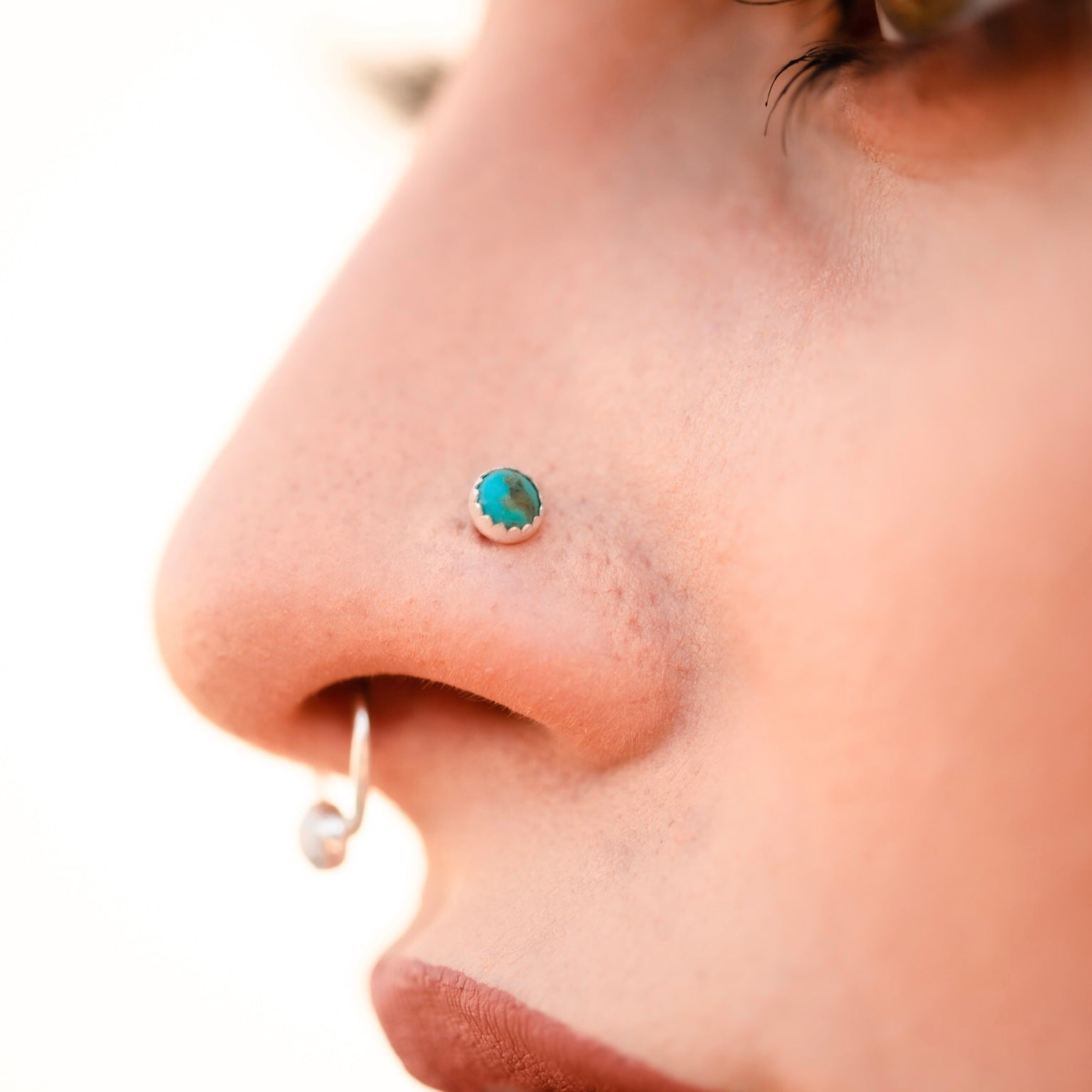 Real nose clearance rings studs