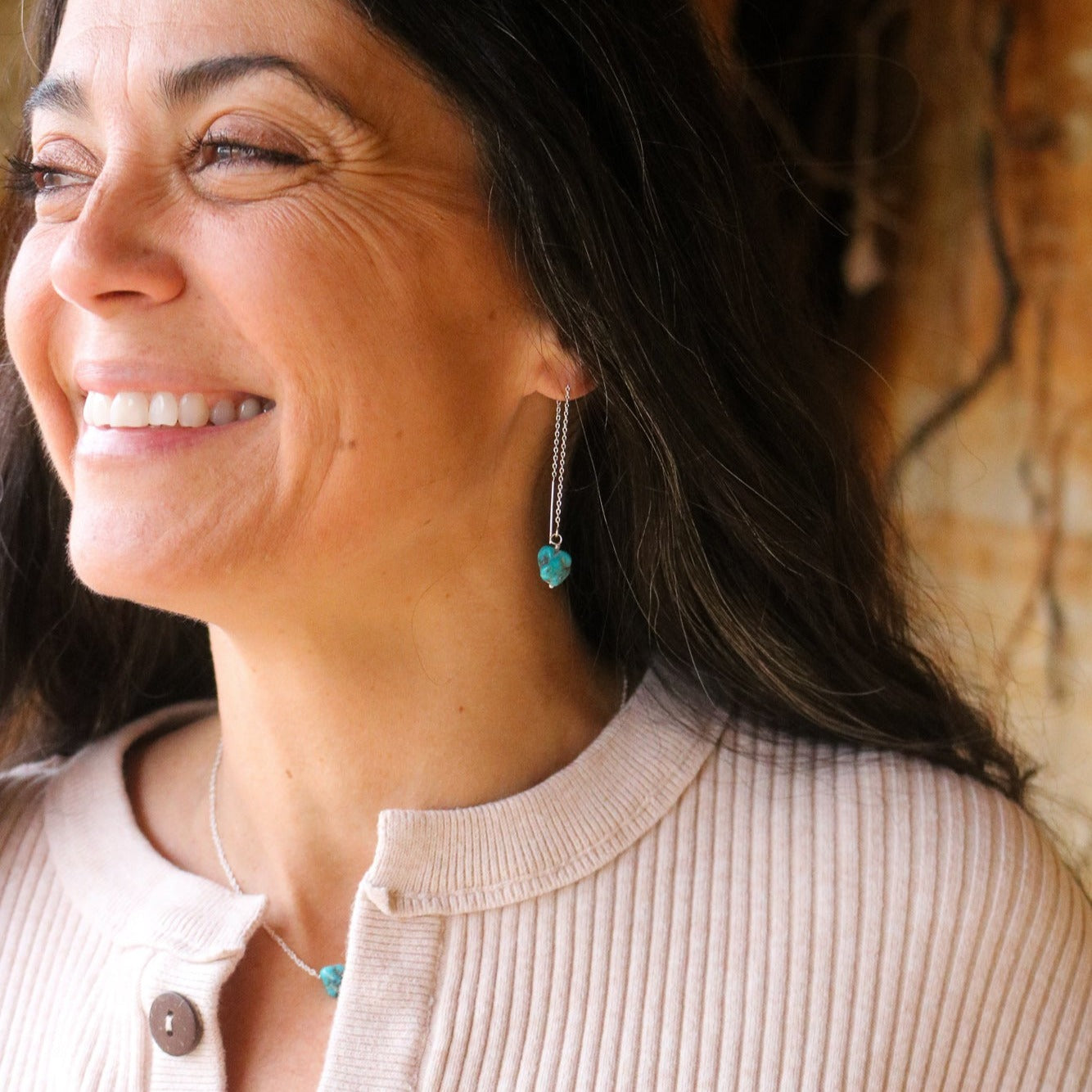 Taos // Turquoise Threader Earrings