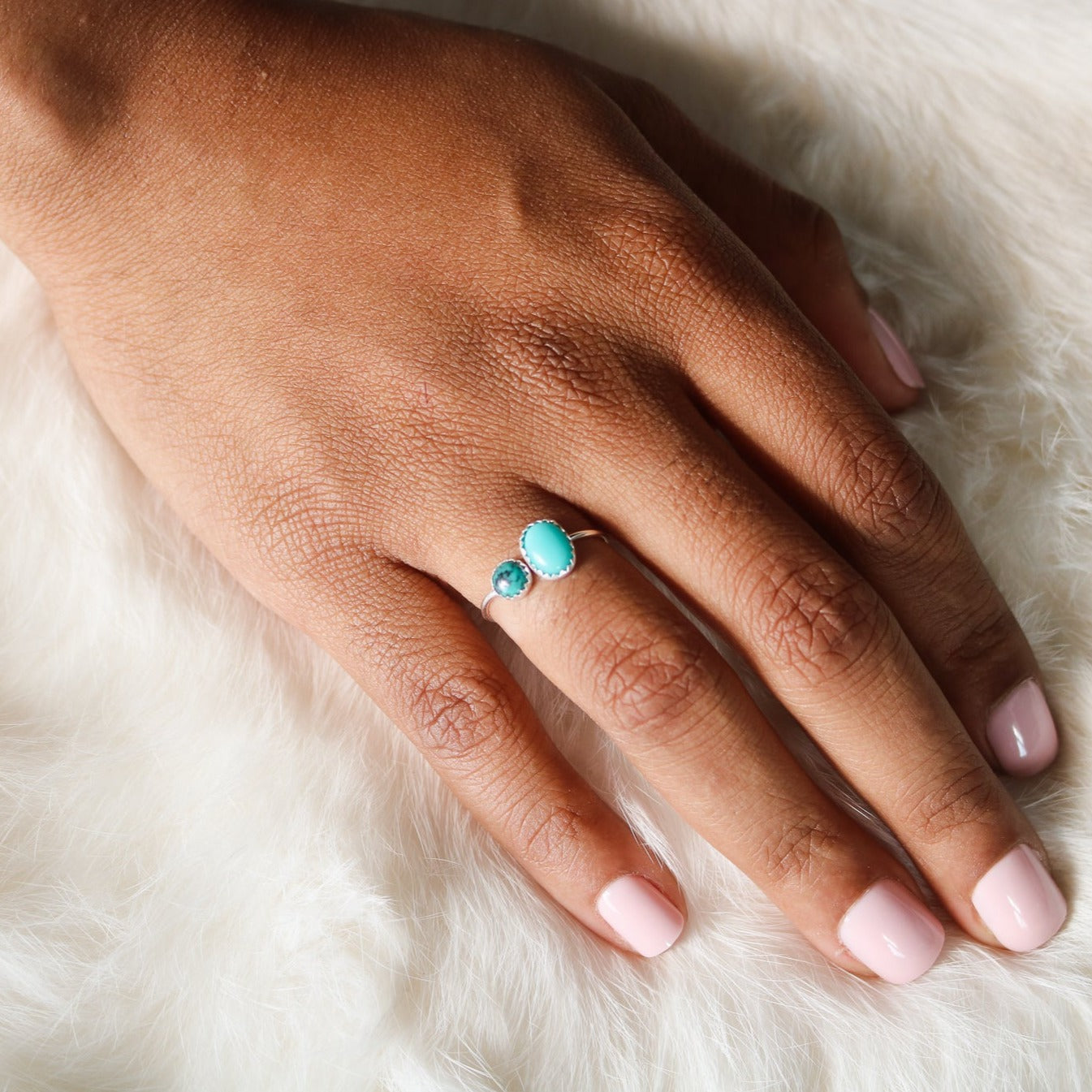Aria // Adjustable Double Stone Ring