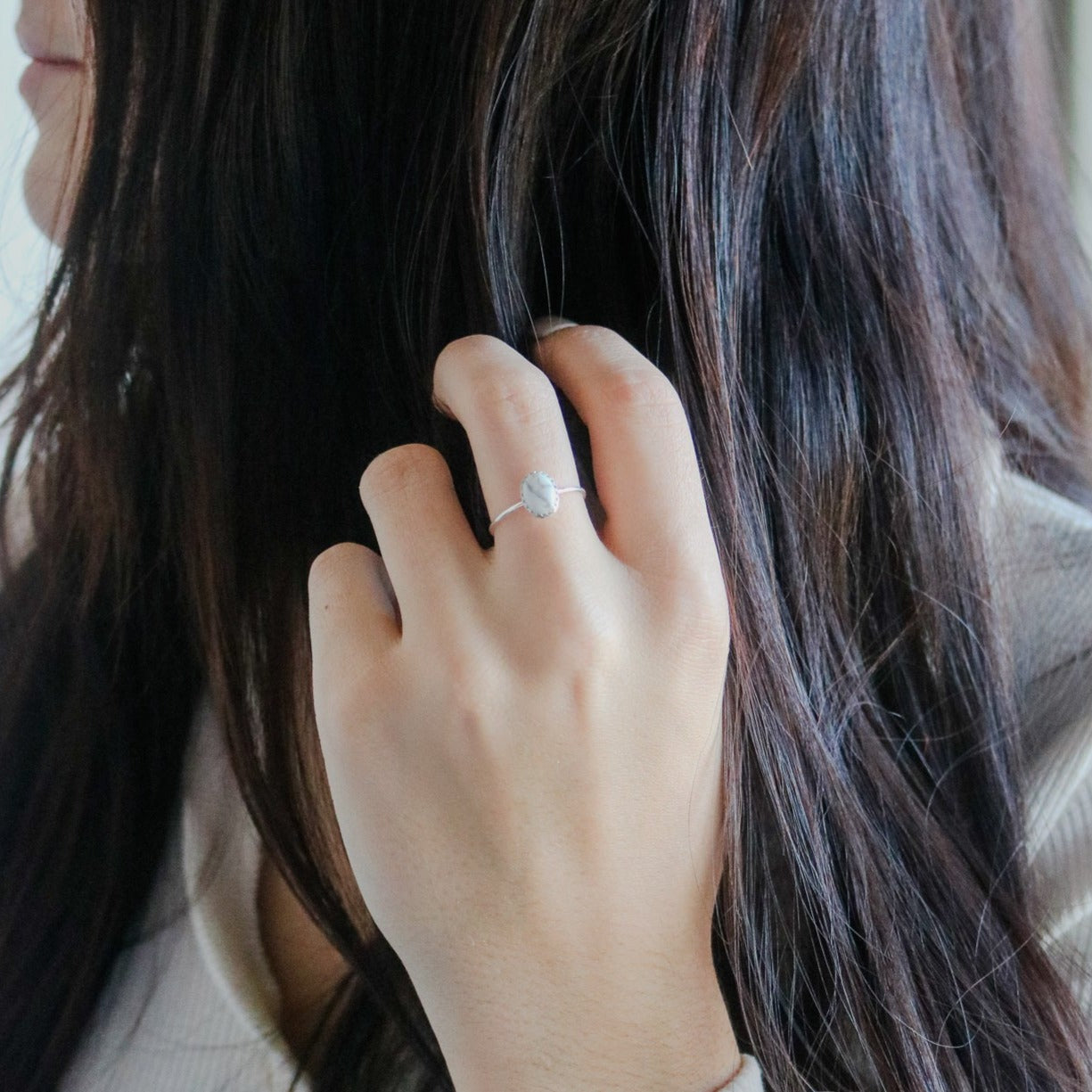 Durango Stacking Ring in 'White Buffalo'