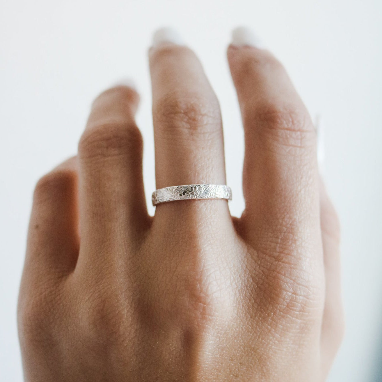 Cheyenne Tooled Stacking Ring