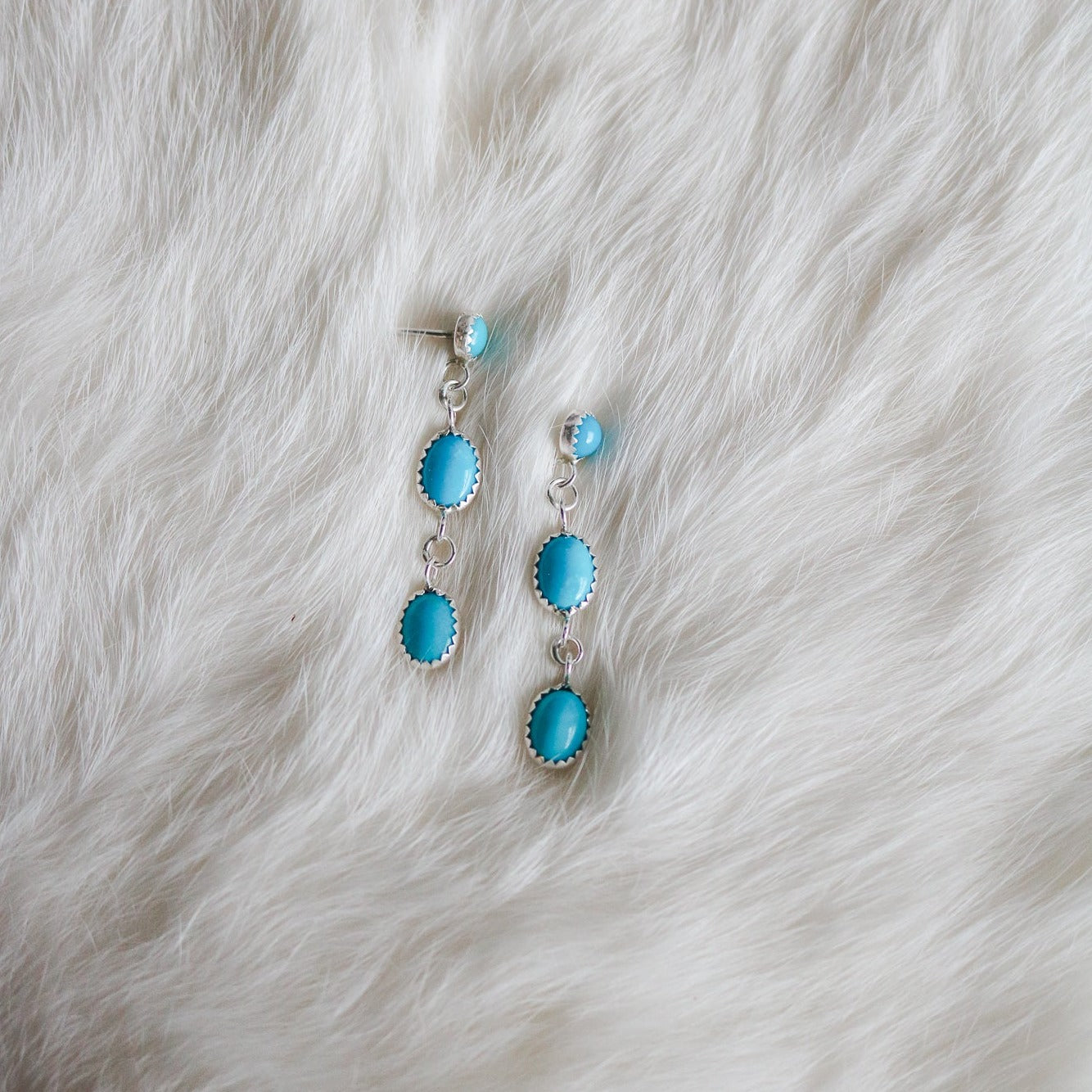 Turquoise Triple Drop Earrings