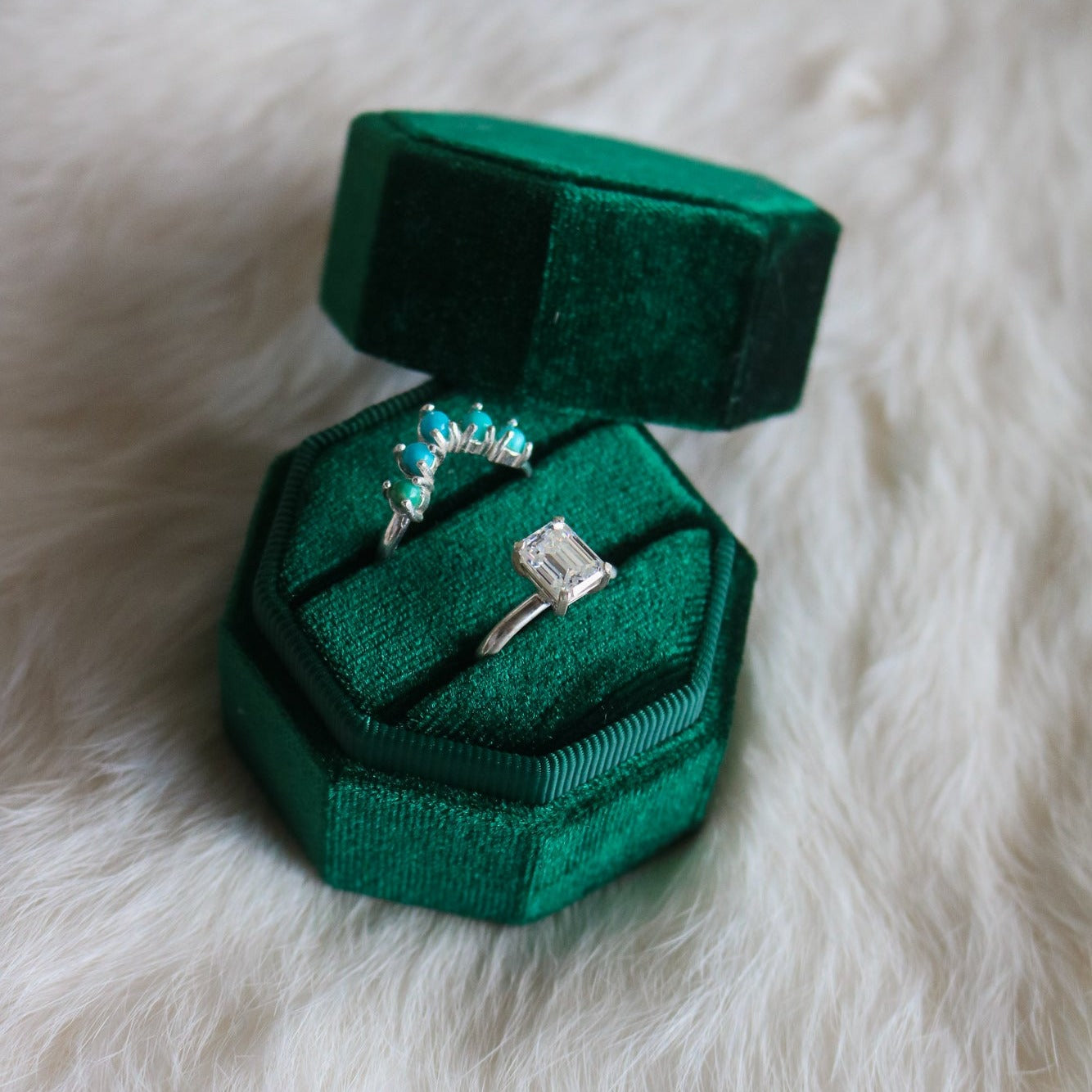 'Arabella' Curved Turquoise Ring // Made to Order