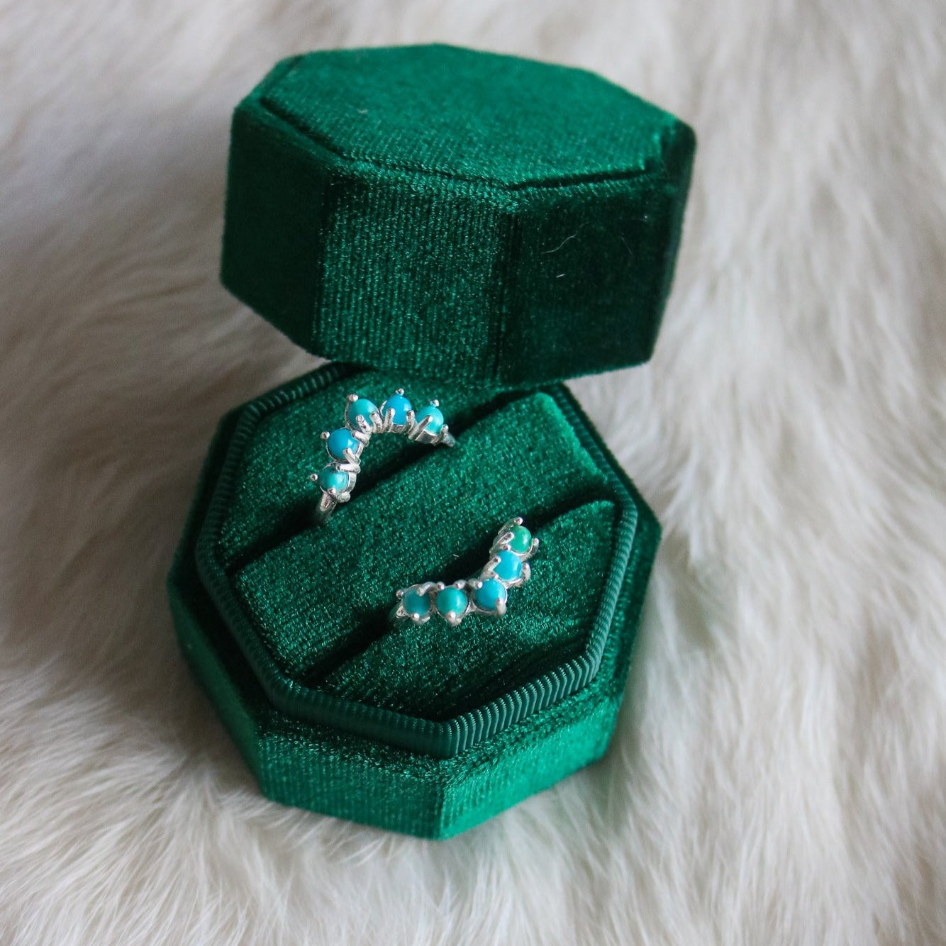 'Arabella' Curved Turquoise Ring // Made to Order