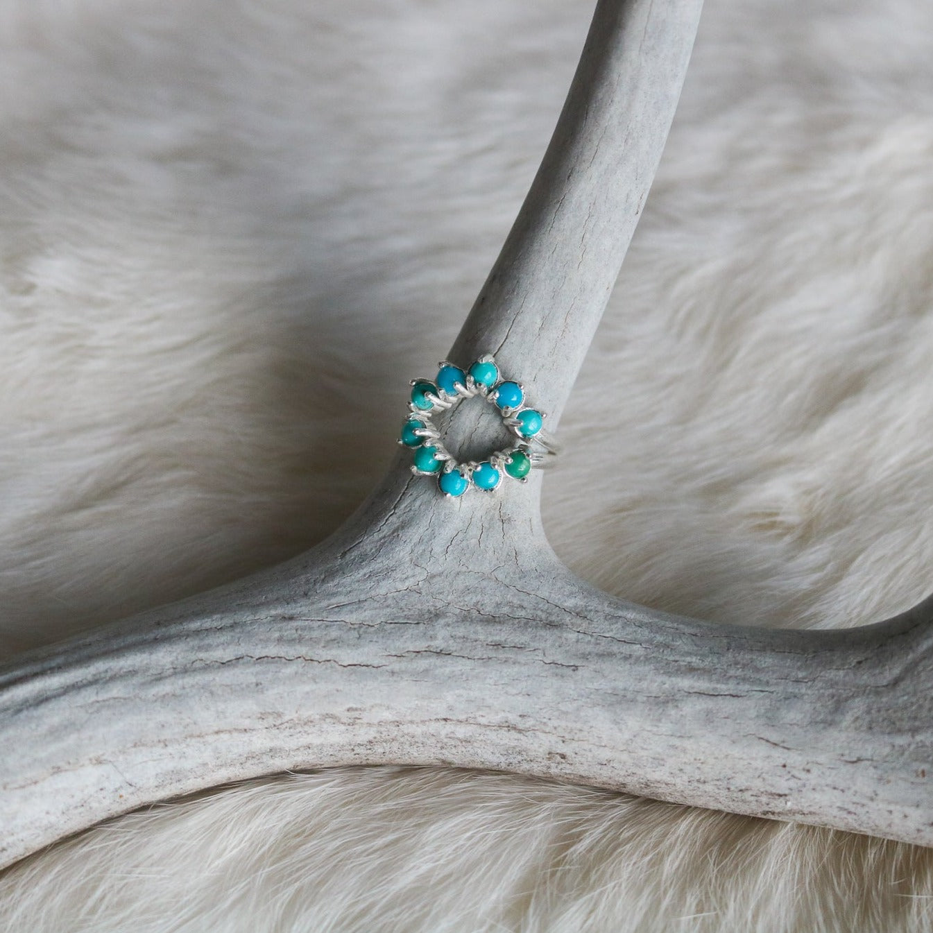 'Arabella' Curved Turquoise Ring // Made to Order