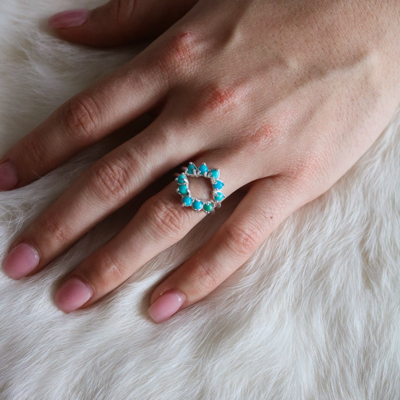 Arabella' Curved Turquoise Ring // Made to Order – Prairie Sky