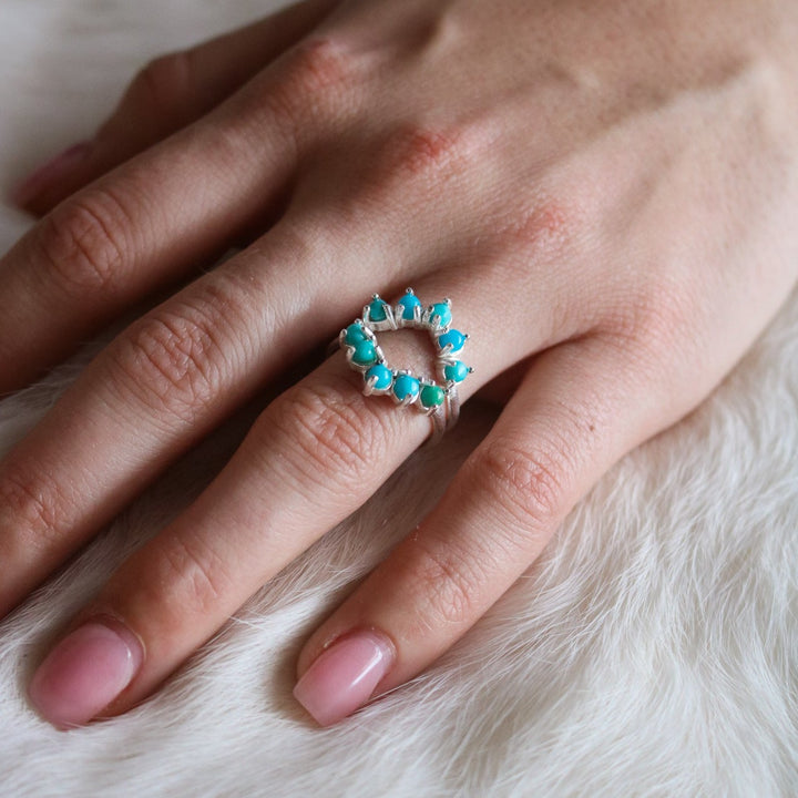 'Arabella' Curved Turquoise Ring // Made to Order