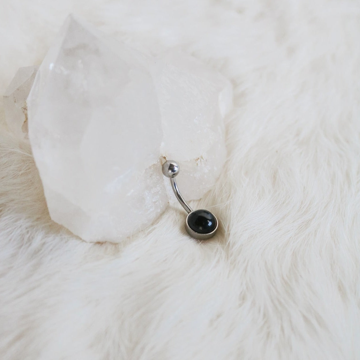 Black Onyx Belly Ring
