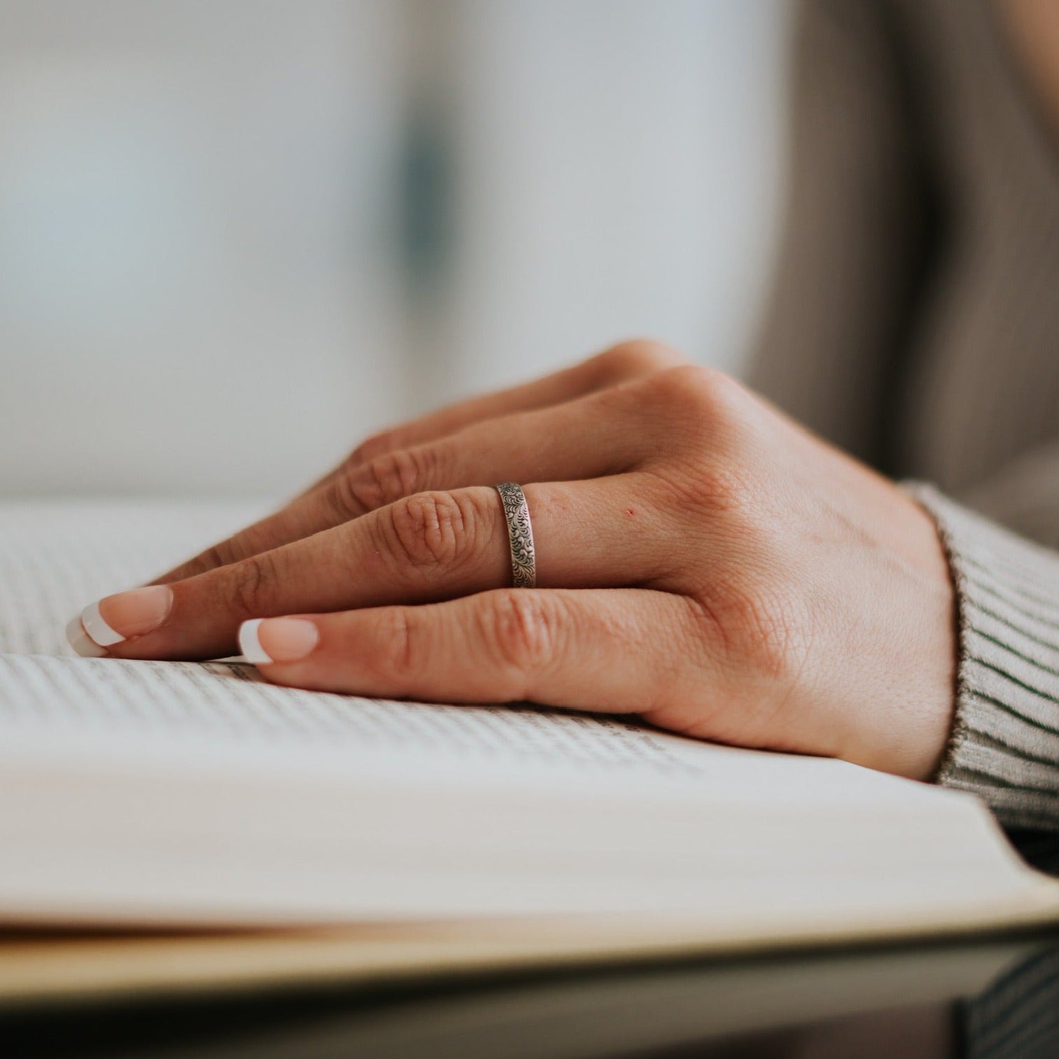 Cheyenne Tooled Stacking Ring