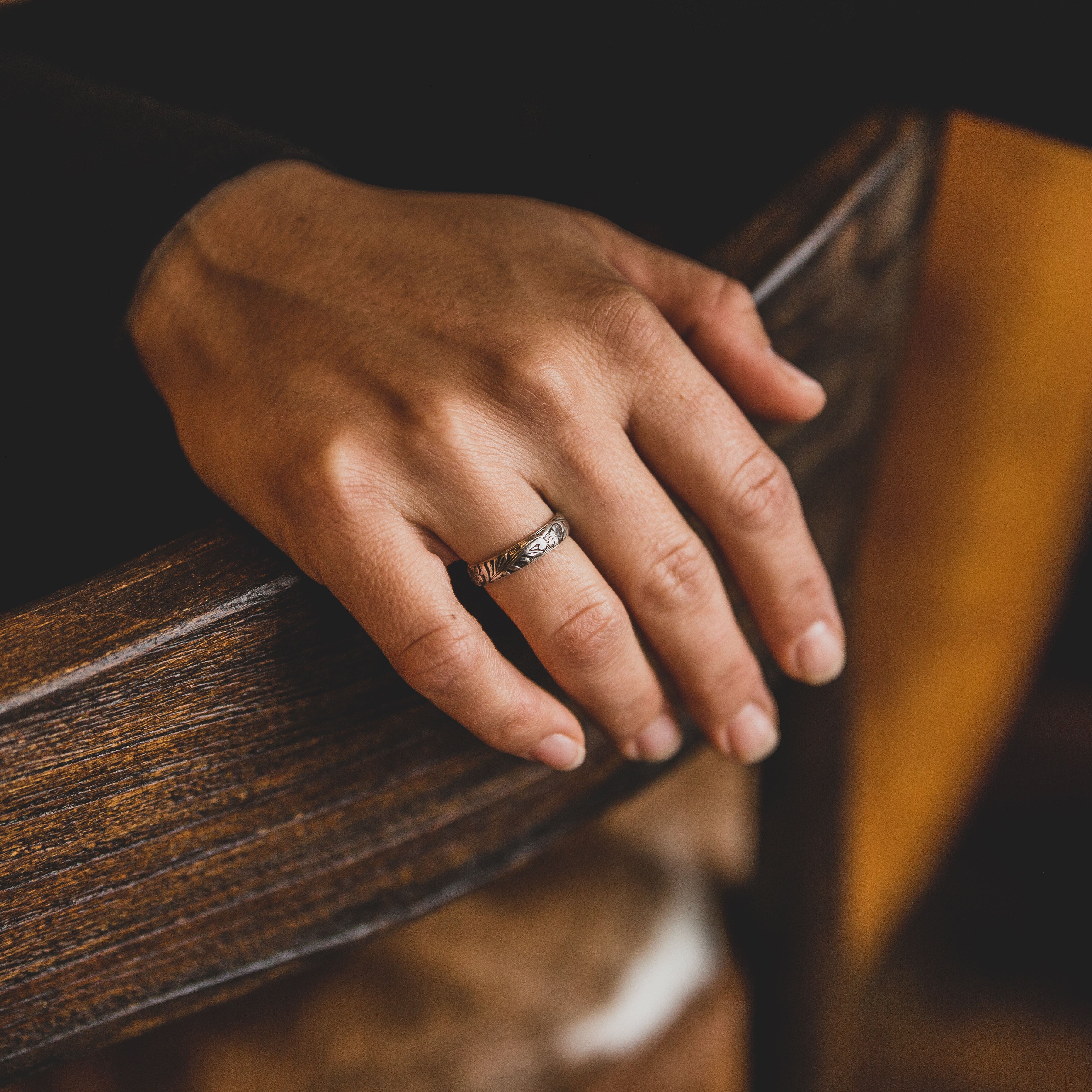 Sweetwater Tooled Stacking Ring // Made to Order