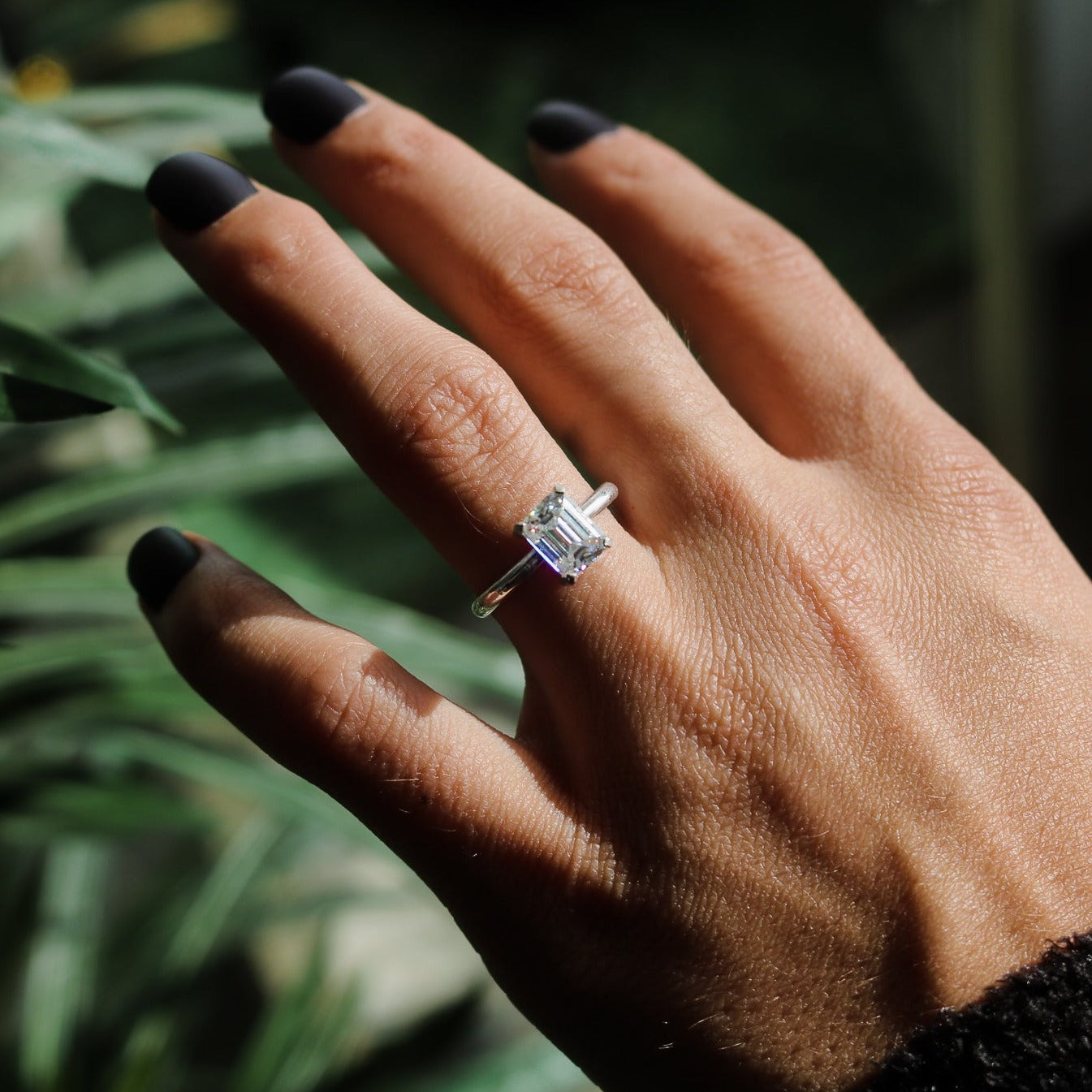 Emerald Cut Diamond Engagement Ring // Made to Order