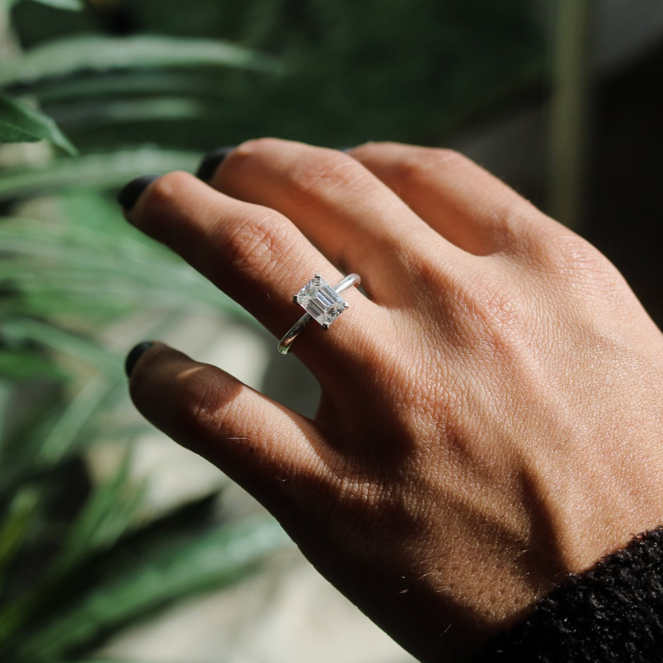 Emerald Cut Diamond Engagement Ring // Made to Order