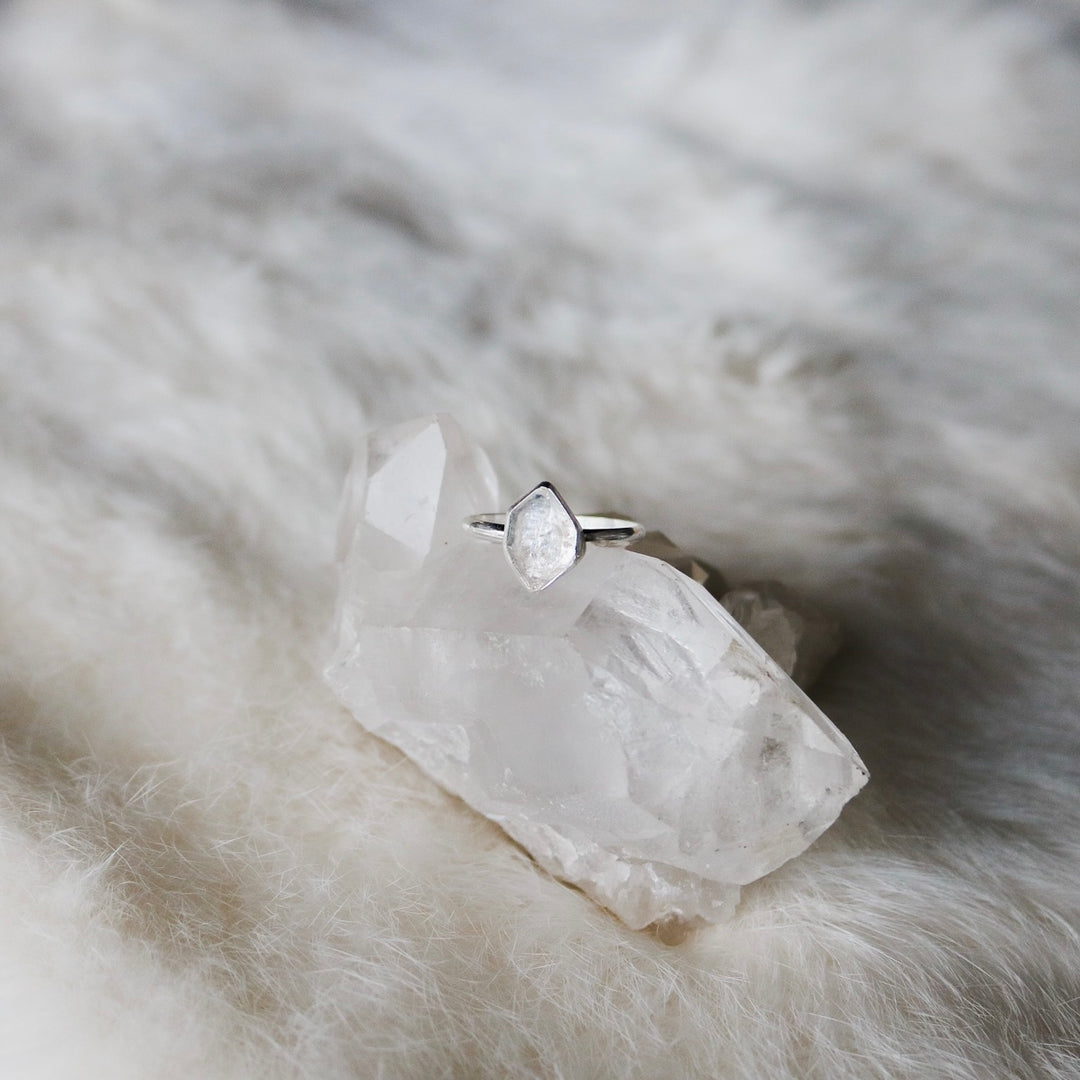 Herkimer Diamond + Sterling Silver Engagement Ring // Made to Order