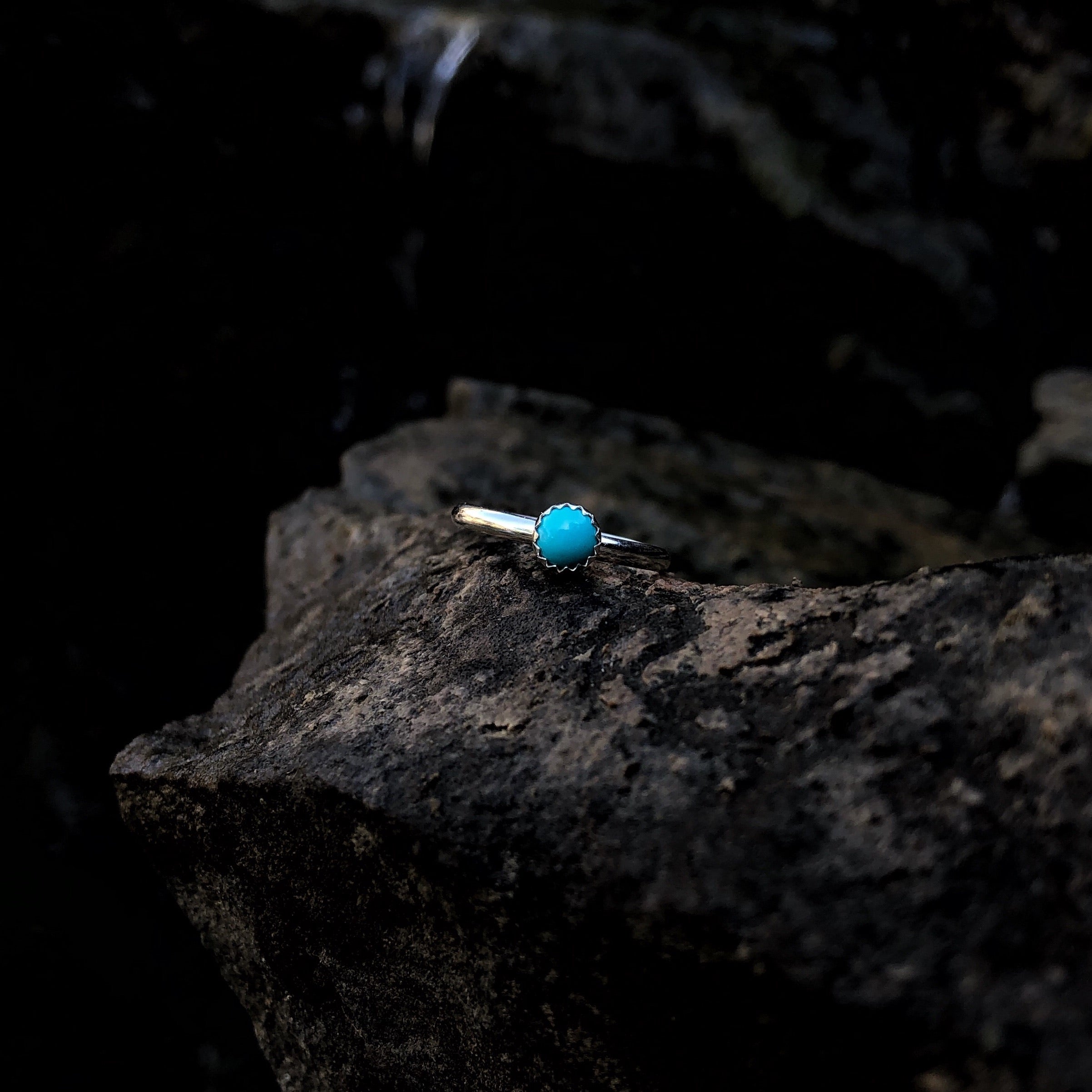 Sandia Stacking Ring in Turquoise // Made to Order